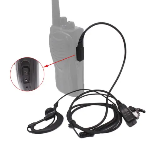 C type Earpiece with PTT and MIC for KENWOOD Radios